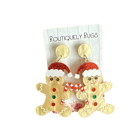 Jewelry - NWT Gingerbread Man Earrings